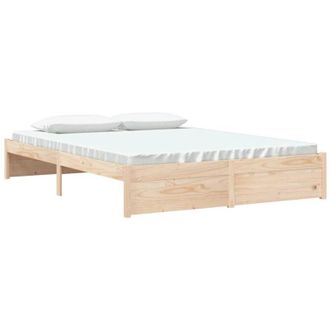 vidaXL Bed Frame without Mattress Solid Wood 150x200 cm King Size King Size Vidaxl