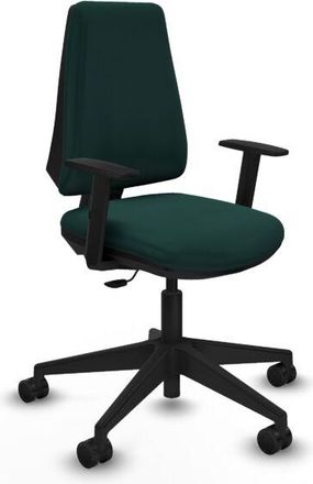 Piqueras y Crespo Piqueras Y Crespo - Elche Cp Similpiel Verde Botella Brazos 1d Base Piramidal Ruedas Nailon 65mm