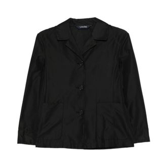 Max Mara Dames, Jassen, Zwart, Maat: S Katoen