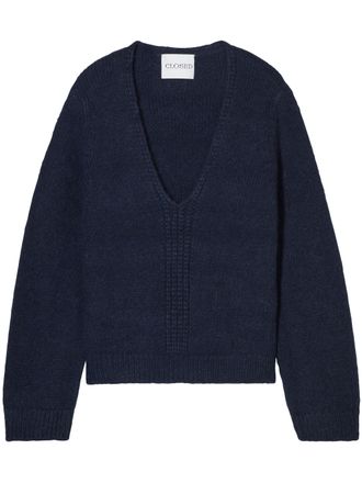 Closed Gesloten v nek gebreide