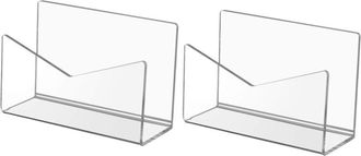 OEM Soporte Para Cartas - Acr&iacute;lico Transparente - 22 Cm X 12 Cm X 15 Cm - Para Oficina Escuela Tienda - 2 Unidades