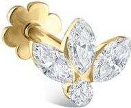 Maria Tash Invisible Diamond Lotus Threaded Stud Earring in Yellow Gold at Nordstrom, Size 3