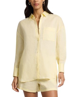 Onia Air Linen-Blend Boyfriend Shirt