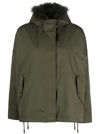 Yves Salomon Parka reversibile con cappuccio - Verde