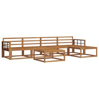 vidaXL Conjunto De Sof&aacute;s De Exterior 6 Pcs Natural Vidaxl