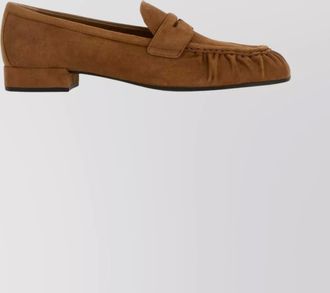 Prada suede leather loafers