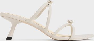 Charles & Keith Rose Strappy Slant-Heel Mules