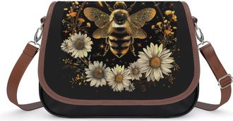 Generic Bee Moon Crossbody Bags for Women Shoulder Messenger Bag Purse Handbags