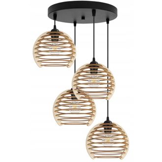 OEM L&aacute;mpara Colgante, L&aacute;mpara De Techo, Madera, Pantalla Led