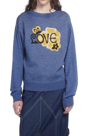 Anna Sui Love Knitwear Sweater in Cornflower Multi at Nordstrom, Size Medium