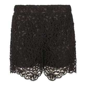 Burberry Short Shorts, female, Black, Size: 3XS Lace Biker Shorts