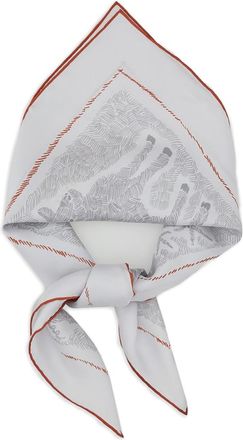 Jacquemus Le Paysan Scarf In Grey Silk