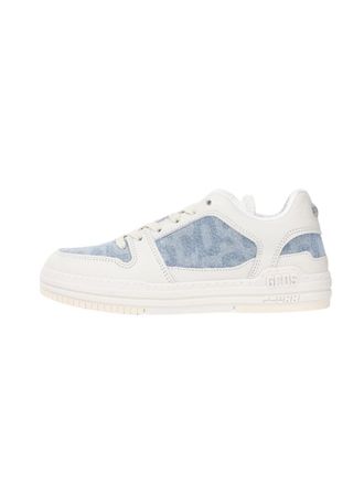 GCDS White Leather-Blend Patchwork Sneakers