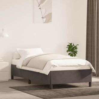 vidaXL Vidaxl - Estructura De Cama Sin Colch&oacute;n Terciopelo Gris Oscuro 100x200cm