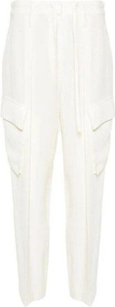 Brunello Cucinelli Naturale Wool Viscose Tapered Trousers, Brand Size 44 (US Size 10)