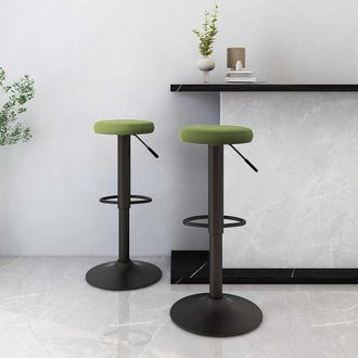 vidaXL Vidaxl - Taburetes De Cocina 2 Unidades Terciopelo Verde Claro