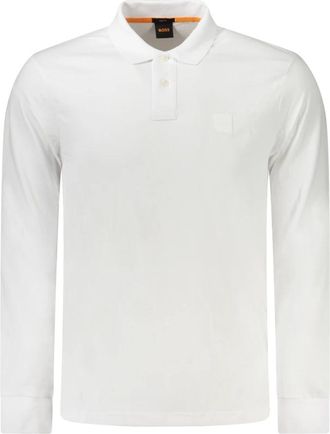 HUGO BOSS Passerby Long Sleeve Polo - Heren - Polos - Wit - 2XL - Katoen - Tops
