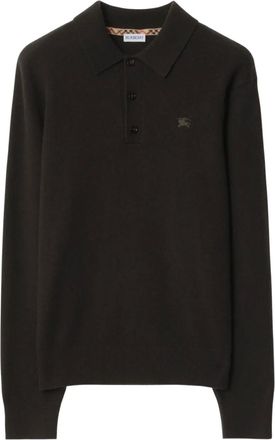 Burberry Polo con ricamo Equestrian Knight - Marrone