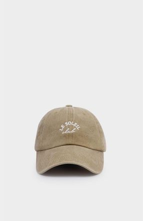 Katie Loxton Embroidered Cap in Taupe at Nordstrom