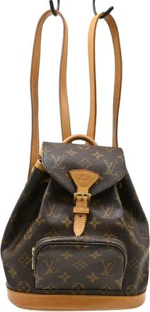 Louis Vuitton Vintage Montsouris Monogram Canvas Brown Canvas Backpack Bag (Pre-Owned)