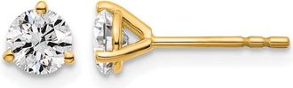 Diamond2Deal 14k Gold 2/3 ct Round Lab Grown Diamond Stud Earrings VS Clarity, D-E Color
