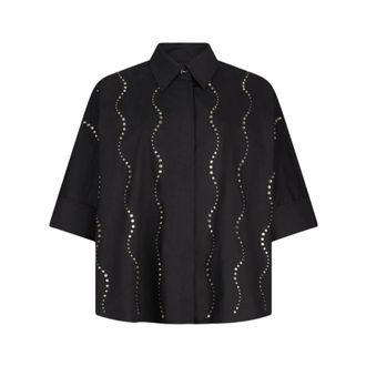 Liu Jo Shirts, female, Black, Size: M Short-sleeve Shirt