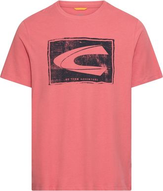 Camel Active T-Shirt CAMEL ACTIVE, Herren, Gr. 4XL, faded rot, Jersey, Obermaterial: 100% Baumwolle, bedruckt, normal h&uuml;ftbedeckend, Rundhals, Shirts T-Shirt, mit 