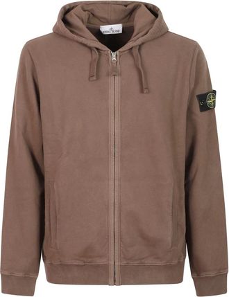 Stone Island Sudadera con capucha de corte regular - Sweatshirts & Hoodies - Hombre - Marr&oacute;n - 2XL