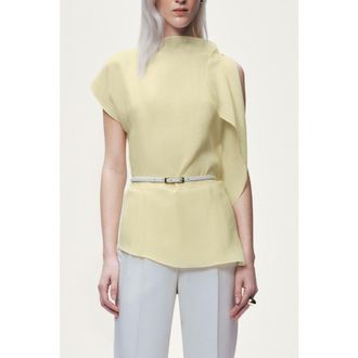 Nocturne Sleeveless Woven Blouse in Yellow at Nordstrom, Size X-Large Eu