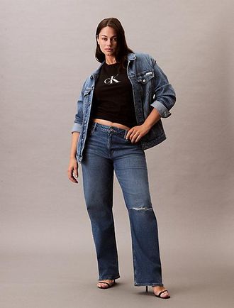 Calvin Klein Camiseta slim de talla grande con monograma