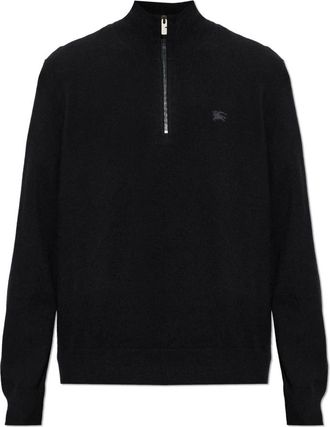 Burberry Cameron Kasjmier Trui - Heren - Cashmere truien - Zwart - M - Kasjmier - Truien & Vesten