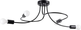 OEM L&aacute;mpara De Techo Lumo 4 E27 Negro Lumilo 14.459.55