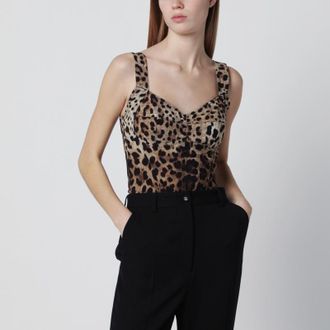 Dolce & Gabbana Leopard-print bustier