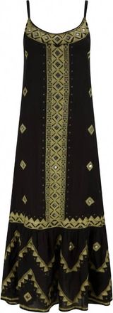 Pranella Womens Doha Maxi Dress In Black/gold