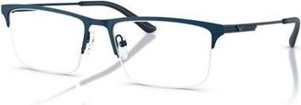 Emporio Armani 57mm Rectangle optical glasses in Blue at Nordstrom