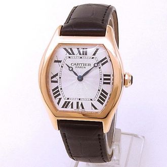 Cartier Pre-owned Cartier Tortue Hand Wind Silver Dial Mens Watch W1536851