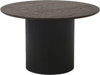 Moloo de comedor redonda para 4 personas &oslash;120 cm marr&oacute;n oscuro