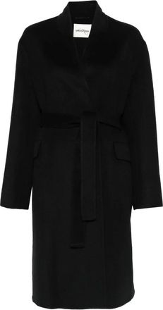 ottod'Ame Belted Coat - Dames - Jas met riem - Zwart - S - Wol - Jassen