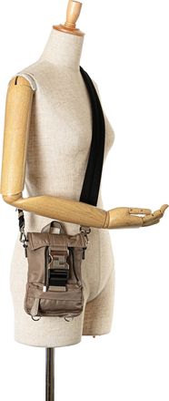 Fendi Pre-owned Womens Crossbody Bag Buckle Accent - Sage Green Textile - One Size