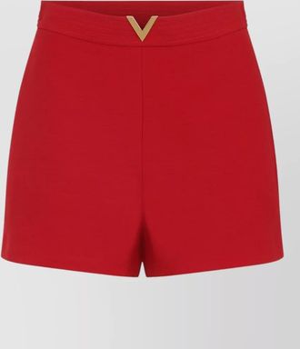 Valentino high waisted shorts featuring gold tone detail