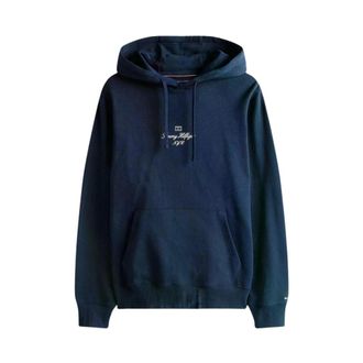 Tommy Hilfiger Hoodies, male, Blue, Size: 2XL Oval Graphic Hoodie