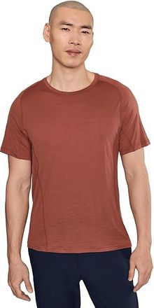 Smartwool Active Ultralite Short Sleeve Mens Clothing Burnt Sienna : LG, Wool/Tencel