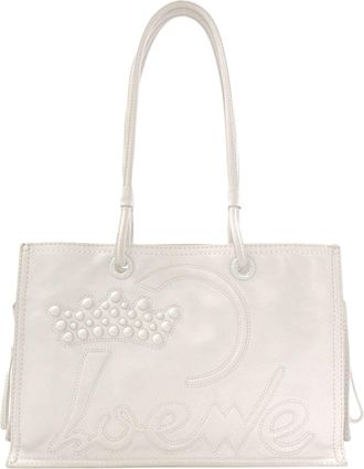 Loewe White Leather Tote Bag (Pre-Owned)