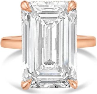 Diana M. Jewels 18kt rose gold 6.00 ct lab grown emerald diamond solitaire ring