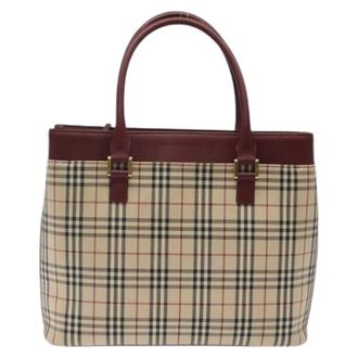 Burberry Pre-owned Tote Bags, female, Beige, Size: ONE SIZE Pre-owned Canvas Tote