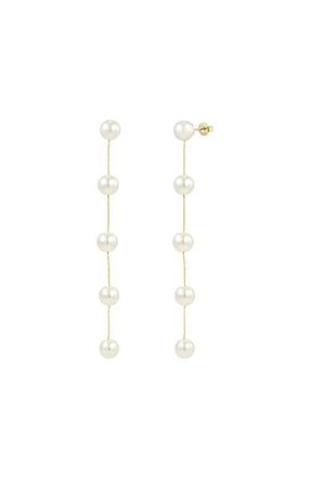 Untamed Petals Harper Pearl Drop Earrings in Gold at Nordstrom