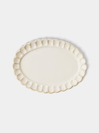 Kaneko Kohyo Coco Ceramic Oval Dessert / Salad Plates - 8in/20cm (Set of 4)