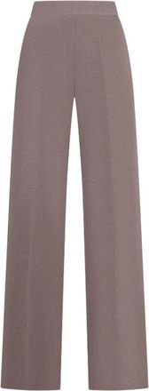 Blumarine Pant.lana P.stoffa - Dames - Wijde Broeken - Bruin - XS - Broeken