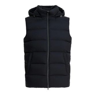 Herno Waistcoats, male, Black, L, Light Down Jacket