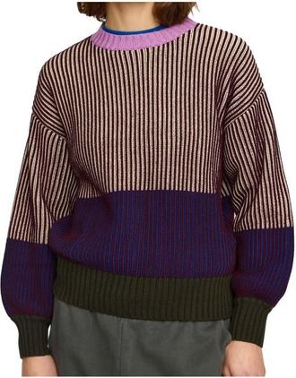 Selfhood Rib Block Knit Pullover f&uuml;r Damen | braun